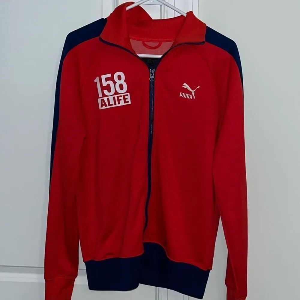 Deadstock PUMA ALIFE Red Blue Soccer Full Zip Track Jacket-S adult New York City